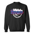 Philadelphia Vintage Basketball Script City Skyline Fan Sweatshirt