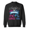 Pink Or Blue Grammy Loves You Gender Reveal Party Shower Sweatshirt