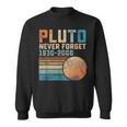 Pluto Never Forget 1930-2006 Vintage Sweatshirt, Retro Design