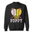 Poppy Of Both Ball Poppy Baseball Softball Pride Sweatshirt