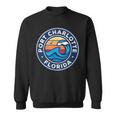 Port Charlotte Florida Fl Vintage Nautical Waves Sweatshirt
