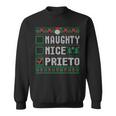 Prieto Family Name Naughty Nice Prieto Christmas List Sweatshirt