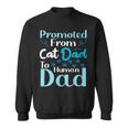 Promoted From Cat Dad To Human Dad Father's Day Sweatshirt