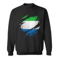 Proud Sierra Leonean Torn Ripped Sierra Leone Flag Sweatshirt