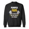 Pumper Papa Kraftsport Gym Lustiges Bodybuilding Mit-Ausschnitt Sweatshirt