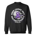 Purple Up For Military Kid Us Flag Cool Military Child Month Sweatshirt