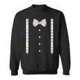 Puzzle Piece Bow Tie Suspenders Autism Awareness Boys Sweatshirt