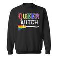 Queer Witch Pride Lesbian Gay Rainbow Sweatshirt