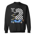 Race Car 2Nd Birthday Party Racing Car Driver 2 Birthday Boy Sweatshirt