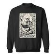 The Reader Tarot Card Skeleton Reading Book Books Sweatshirt