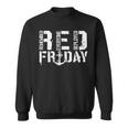 Red Friday Anchor Military Supportive Army Stamp Remember Sweatshirt
