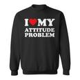 Red Heart I Love My Attitude Problem Sweatshirt