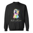 Resting Pit Face Pitbull Watercolor Dog Lovers Sweatshirt