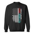 Retired 2024 Us American Flag For Retirement And Pensioner Sweatshirt