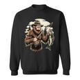 Retro Bigfoot Sasquatch Fishing Bassquatch Fisherman Sweatshirt