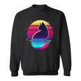 Retro Cat Eclipse Vintage Style Sweatshirt