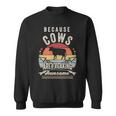 Retro Because Cows Are Freaking Awesome Cow Sweatshirt