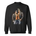 Retro Dom Gay Leather Biker Gay Pride Daddy Bear Mustache Sweatshirt