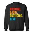 Retro Ehemann Papa Protector Heroatertag Für Papa Sweatshirt