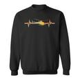 Retro Helicopter Heartbeat Aviation Pilot Helicopter Sweatshirt