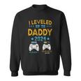 Retro I Leveled Up To Daddy 2024 First Time Dad Sweatshirt