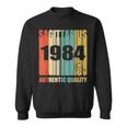 Retro Sagittarius 1984 Vintage 34Th Birthday Sweatshirt