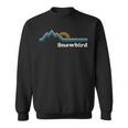 Retro Snowbird Utah UtVintage Sunrise Mountains Sweatshirt
