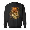 Retro Steampunk Skull Vintage Gears Goth Sweatshirt