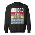 Retro Vintage Adhd&D Roll For Concentration Gamer Sweatshirt