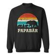 Retroater Baby Sohn Tochter Drei Kinderatertag Bär Papa Sweatshirt