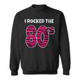 I Rocked The 80'S Costume Pink Black Tiger Stripe Sweatshirt