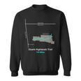 Route Map Of The Ozark Highlands Trail Sweatshirt