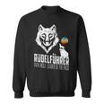 Rudelführer Wolf Head Father's Day Rudel Dadintage Dad Wolf Sweatshirt