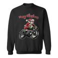 Santa Riding A Motorbike Christmas Motorcycle Christmas Sweatshirt