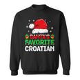 Santa's Favorite Croatian Christmas Family Matching Sweatshirt