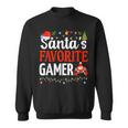 Santa's Favorite Gamer Christmas Gaming Xmas Gamer Sweatshirt
