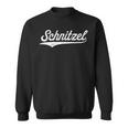 Schnitzel Liebhaber Sweatshirt Schwarz mit Weißem Schriftzug