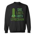 She Likes My Leprechaun St Patrick's Couple Sweatshirt