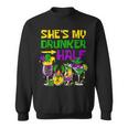 She's My Drunker Half Mardi Gras Matching Couple Boyfriend Sweatshirt