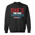 She's My Firecracker His And Hers 4Th July Matching Couples Sweatshirt