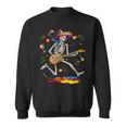 Skeleton Cinco De Mayo Mexican Electric Guitar Player Sweatshirt