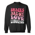Snacks Are My Love Language Valentines Day Toddler Kid Sweatshirt