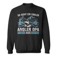 So Sieht ein Cooler Angler Opa Aus Sweatshirt Schwarz für Männer