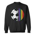 Soccer Ball Lgbt-Q Gay Pride Flag Sport Fan Player Ally Sweatshirt