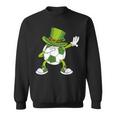 Soccer Boy St Paddys Day Leprechaun Hat Dabbing Soccer Ball Sweatshirt