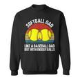 Softball Dad Like A Baseball But With Bigger Balls Sweatshirt