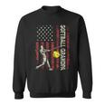 Softball Grandpa Us Flag Dad Patriotic Fathers Day Sweatshirt