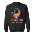 Solar Eclipse 2024 Apparel Pig Wearing Solar Eclipse Glasses Sweatshirt