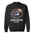 Solar Eclipse 2024 Unicorn Wearing Solar Eclipse Glasses Sweatshirt