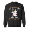 My Spirit Animal Is A Grumpy Cow Who Slaps Annoying People Sweatshirt